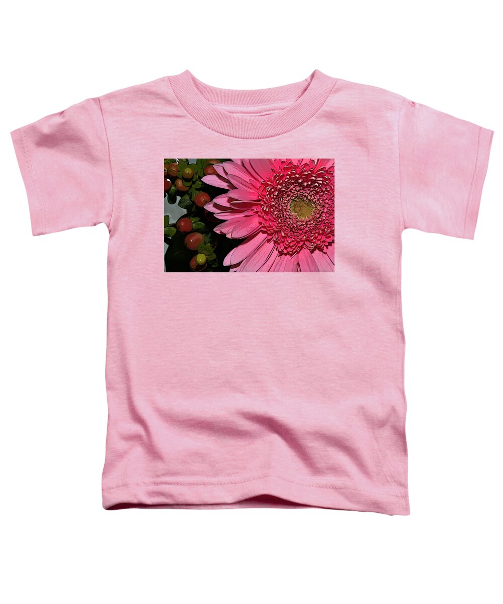 Flower Toddler T-Shirt featuring the photograph Wildly Pink Mum by Phyllis Denton
