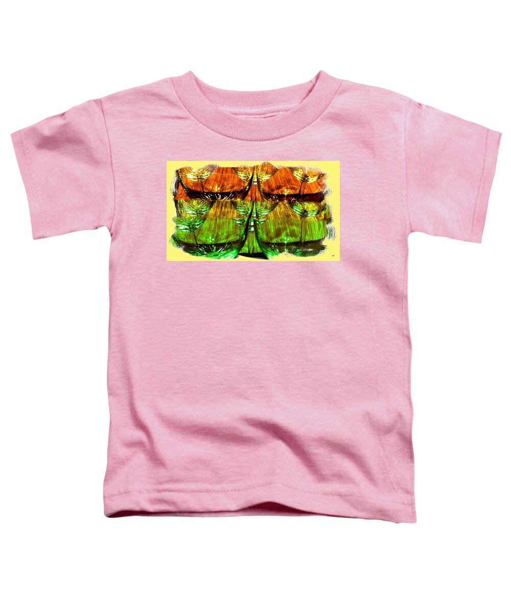 Wine Glasses Toddler T-Shirt featuring the digital art Wine And Dine 2 by Will Borden