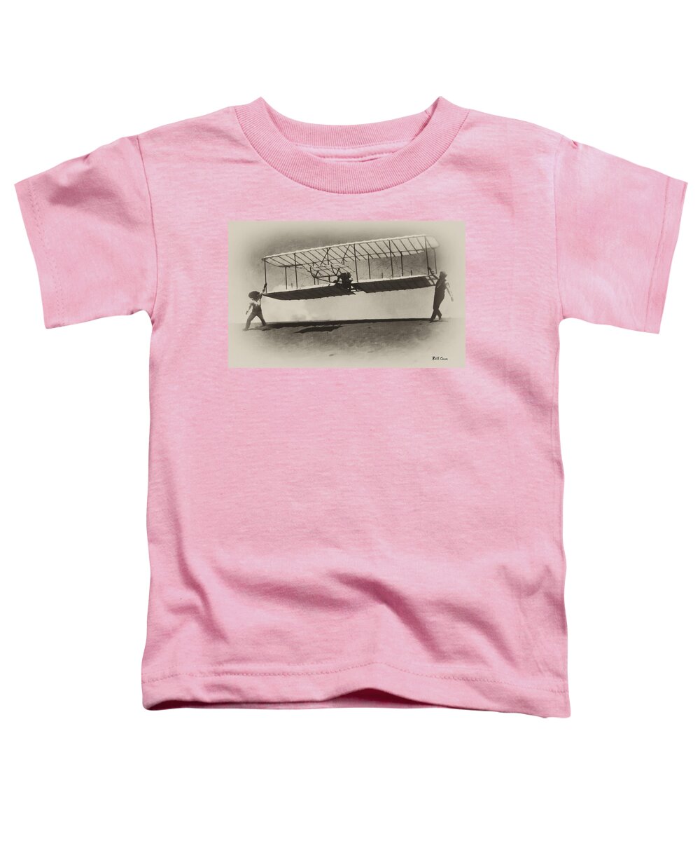 Wright Brothers - First In Flight Toddler T-Shirt featuring the photograph Wright Brothers by Bill Cannon