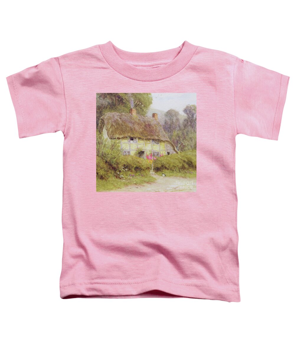 Quaint Toddler T-Shirt featuring the painting A Country Cottage by Helen Allingham