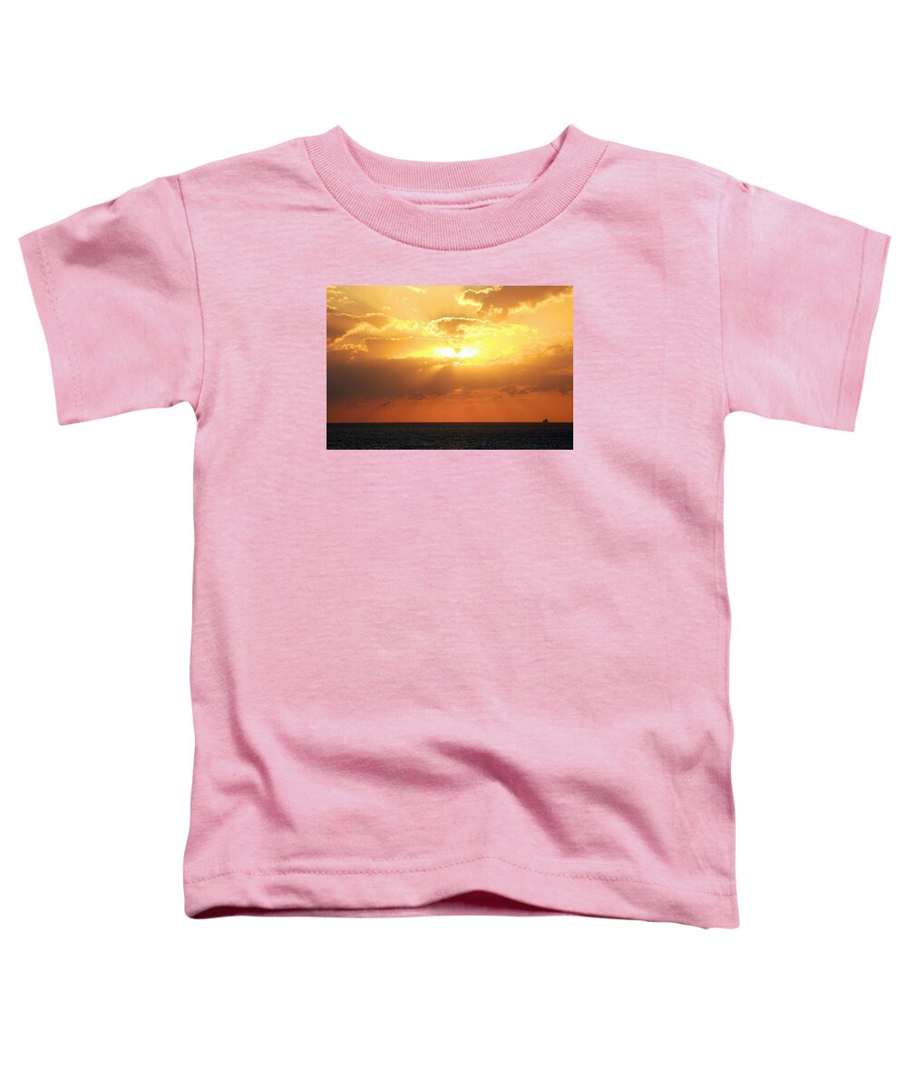 Water Toddler T-Shirt featuring the photograph Bahamas Sunset #1 by Mike Dunn