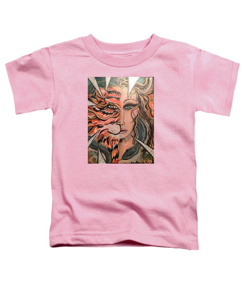  Toddler T-Shirt featuring the painting Essence of Prowess by Tracy Mcdurmon