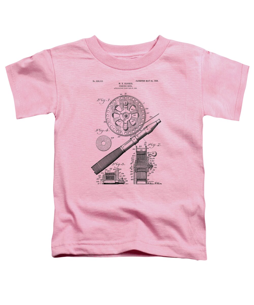  Fishing Reel Toddler T-Shirt featuring the photograph Fishing Reel Patent 1906 #2 by Chris Smith