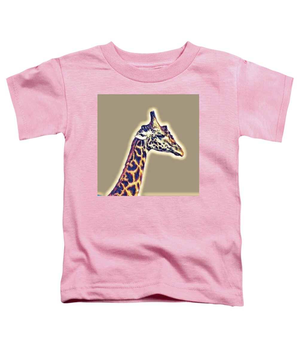 Giraffe Toddler T-Shirt featuring the photograph Giraffe #1 by Gini Moore