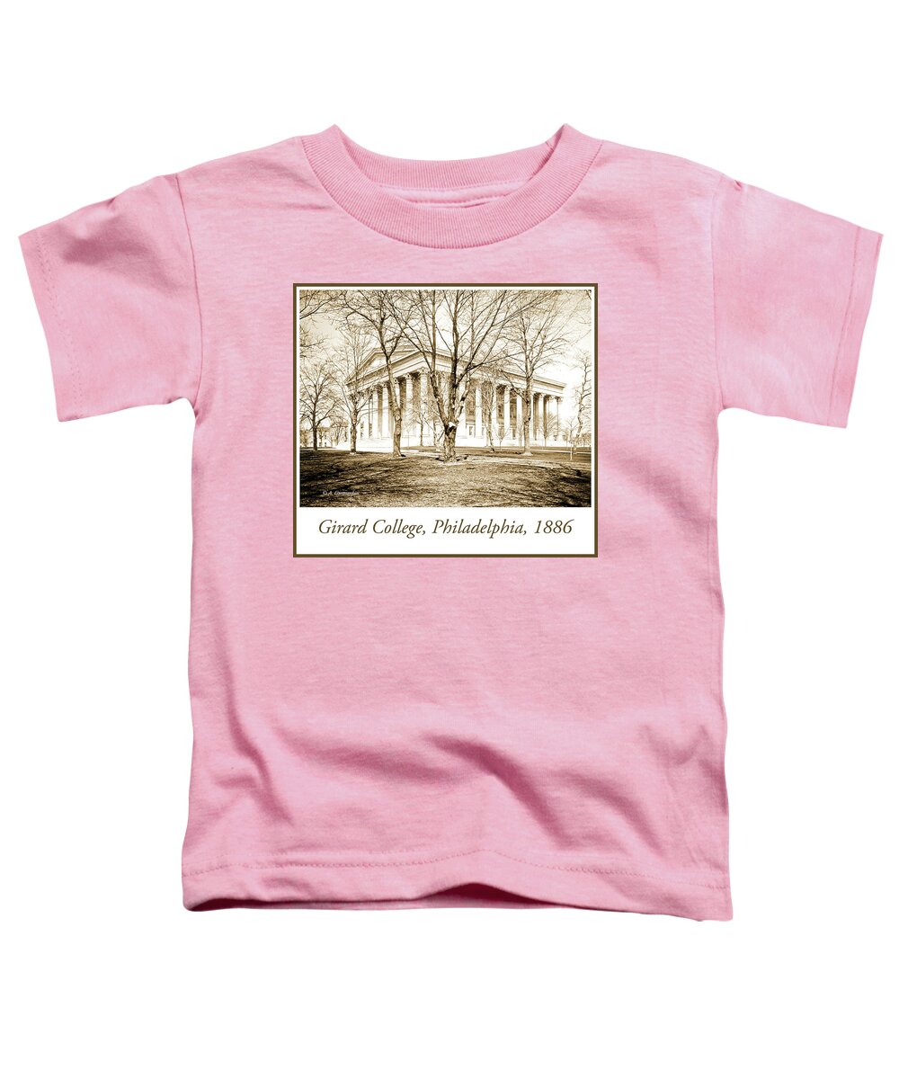 Girard College Toddler T-Shirt featuring the photograph Girard College, Philadelphia, 1886, Vintage Photograph #1 by A Macarthur Gurmankin