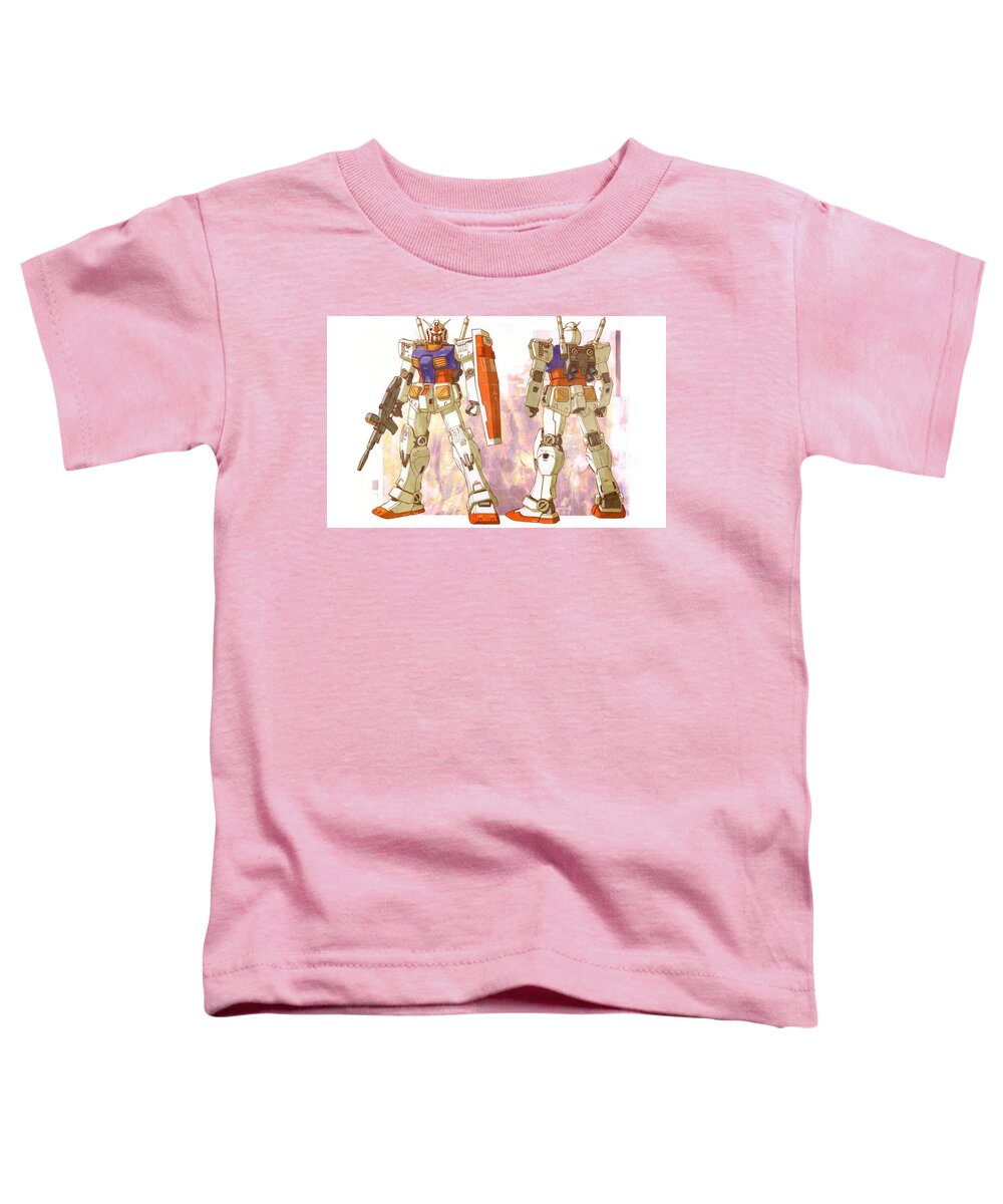 Gundam Toddler T-Shirt featuring the digital art Gundam #1 by Maye Loeser