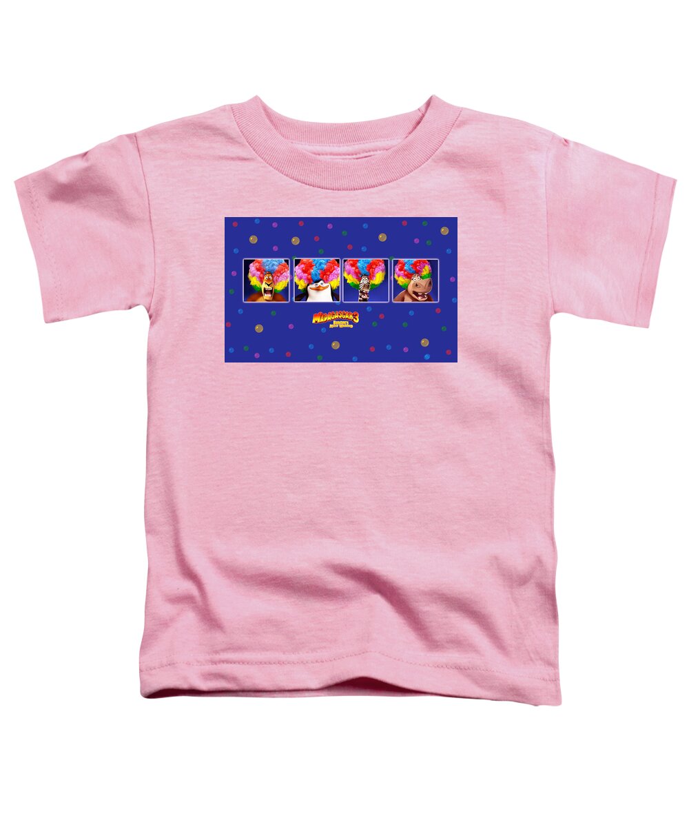 Madagascar 3 Europe's Most Wanted Toddler T-Shirt featuring the digital art Madagascar 3 Europe's Most Wanted #1 by Maye Loeser