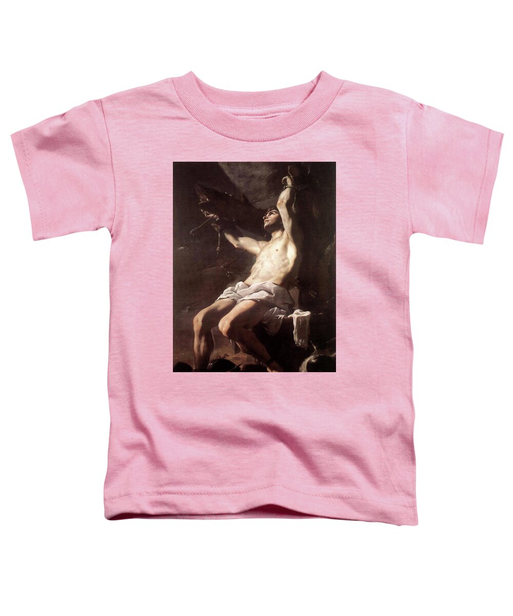 Saint Toddler T-Shirt featuring the painting Saint Sebastian By Mattia Preti by Troy Caperton