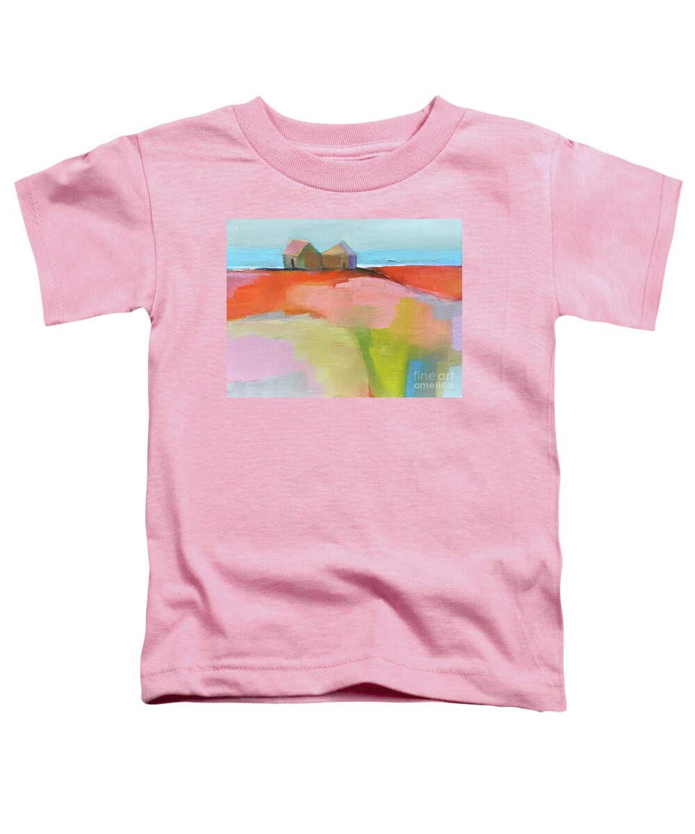 Landscape Toddler T-Shirt featuring the painting Summer Heat by Michelle Abrams