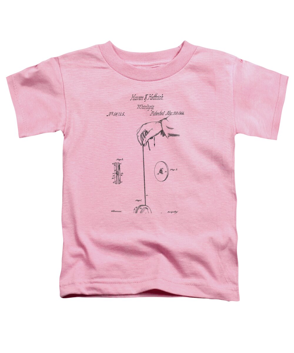 Yoyo Toddler T-Shirt featuring the photograph Vintage Yoyo Patent Drawing From 1866 #2 by Chris Smith