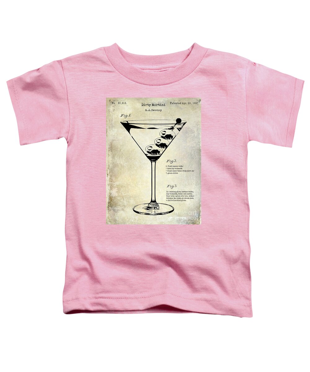 Martini Toddler T-Shirt featuring the photograph 1897 Dirty Martini Patent by Jon Neidert