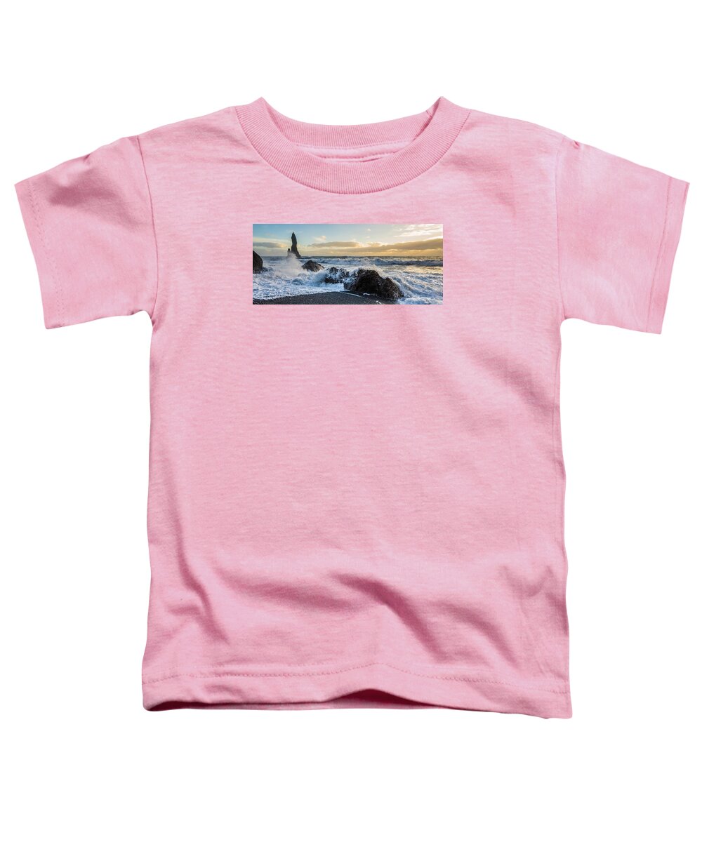 Crash Toddler T-Shirt featuring the photograph Reynisdrangar #2 by James Billings