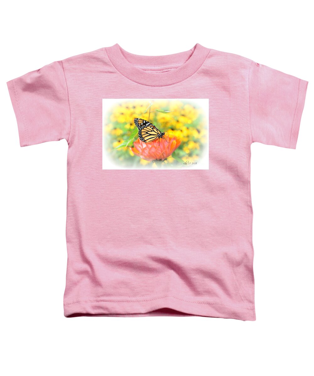 Butterfly Toddler T-Shirt featuring the photograph Monarch Butterfly #7 by Lila Fisher-Wenzel