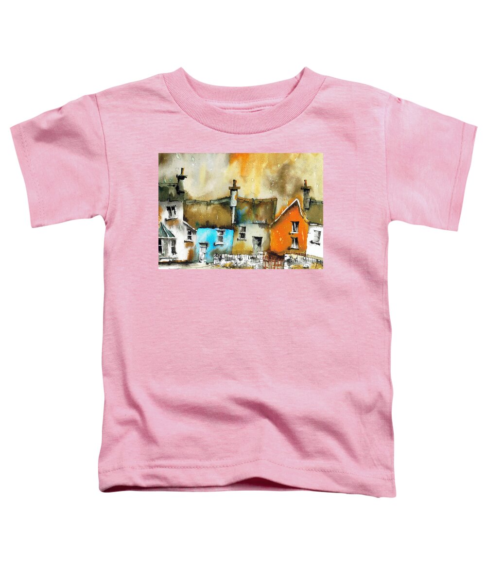 Val Byrne Toddler T-Shirt featuring the painting A row of colour, an INTRO TO YOUR NEW LIFE by Val Byrne