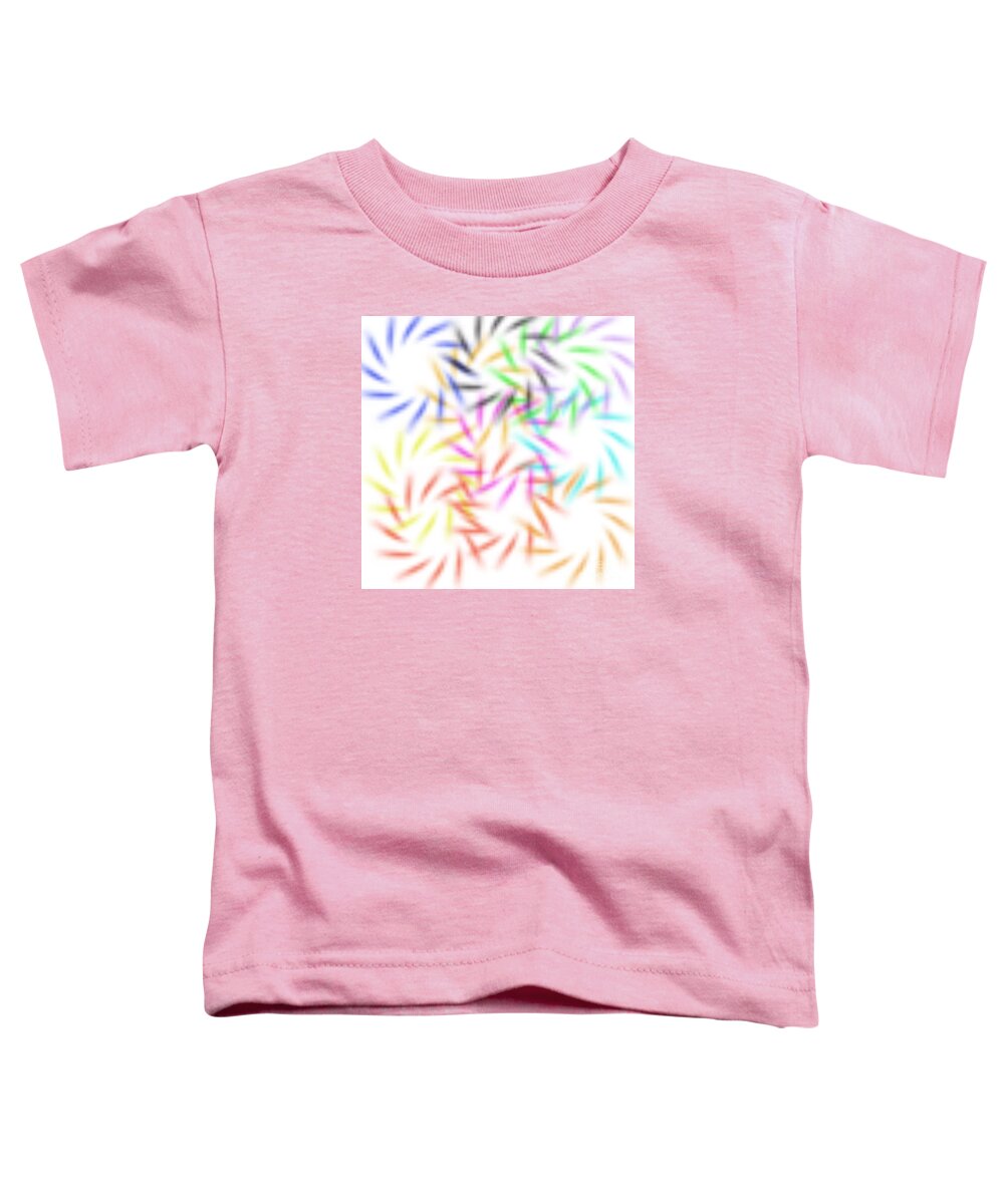Abstract Toddler T-Shirt featuring the digital art Abstract Fireworks by Susan Stevenson