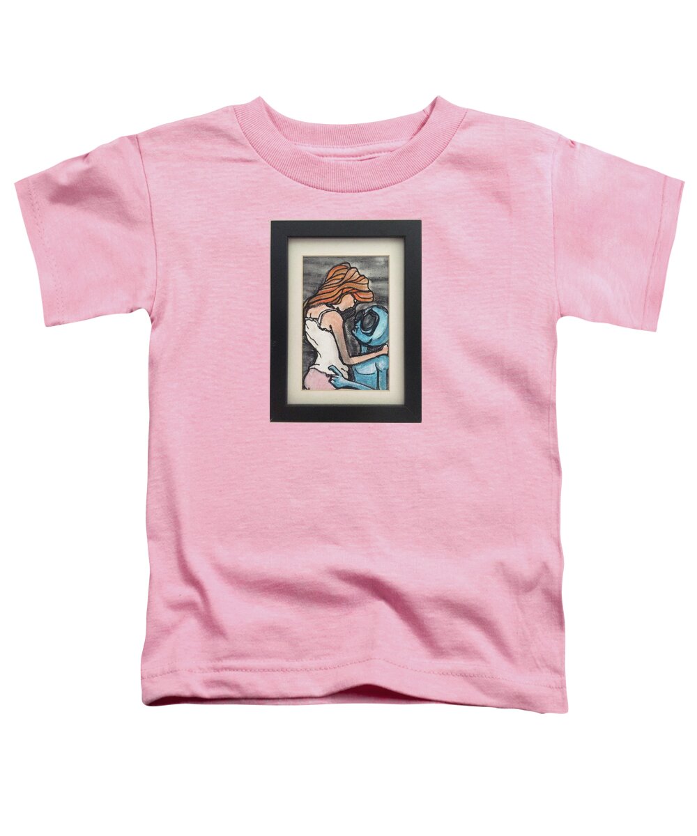 Seduction Toddler T-Shirt featuring the painting Alien Seduction by Similar Alien