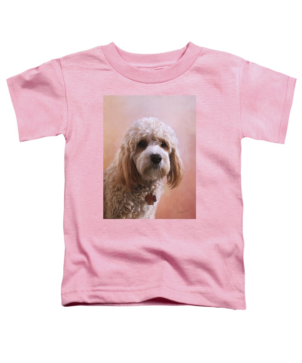 Dog Toddler T-Shirt featuring the painting Angel by Diane Chandler
