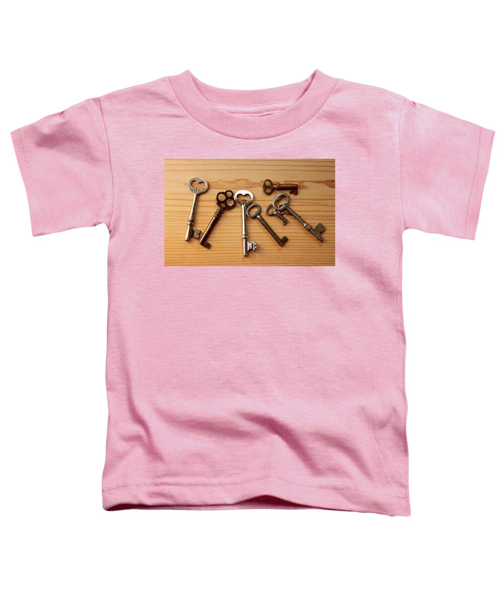 Still Life Toddler T-Shirt featuring the photograph Antique Keys by Ira Marcus