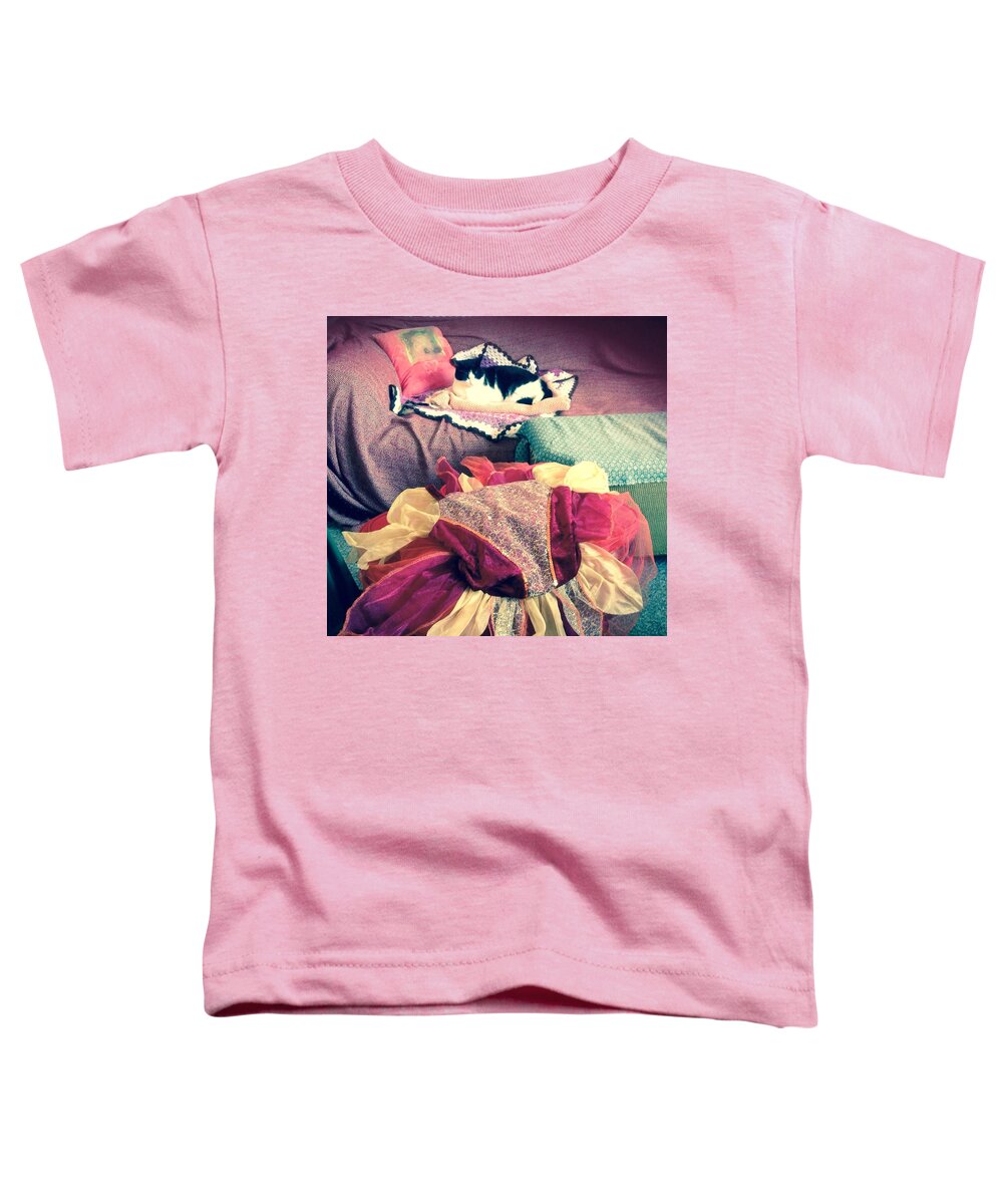 Cat Toddler T-Shirt featuring the photograph Audience with the cat by Judith Desrosiers