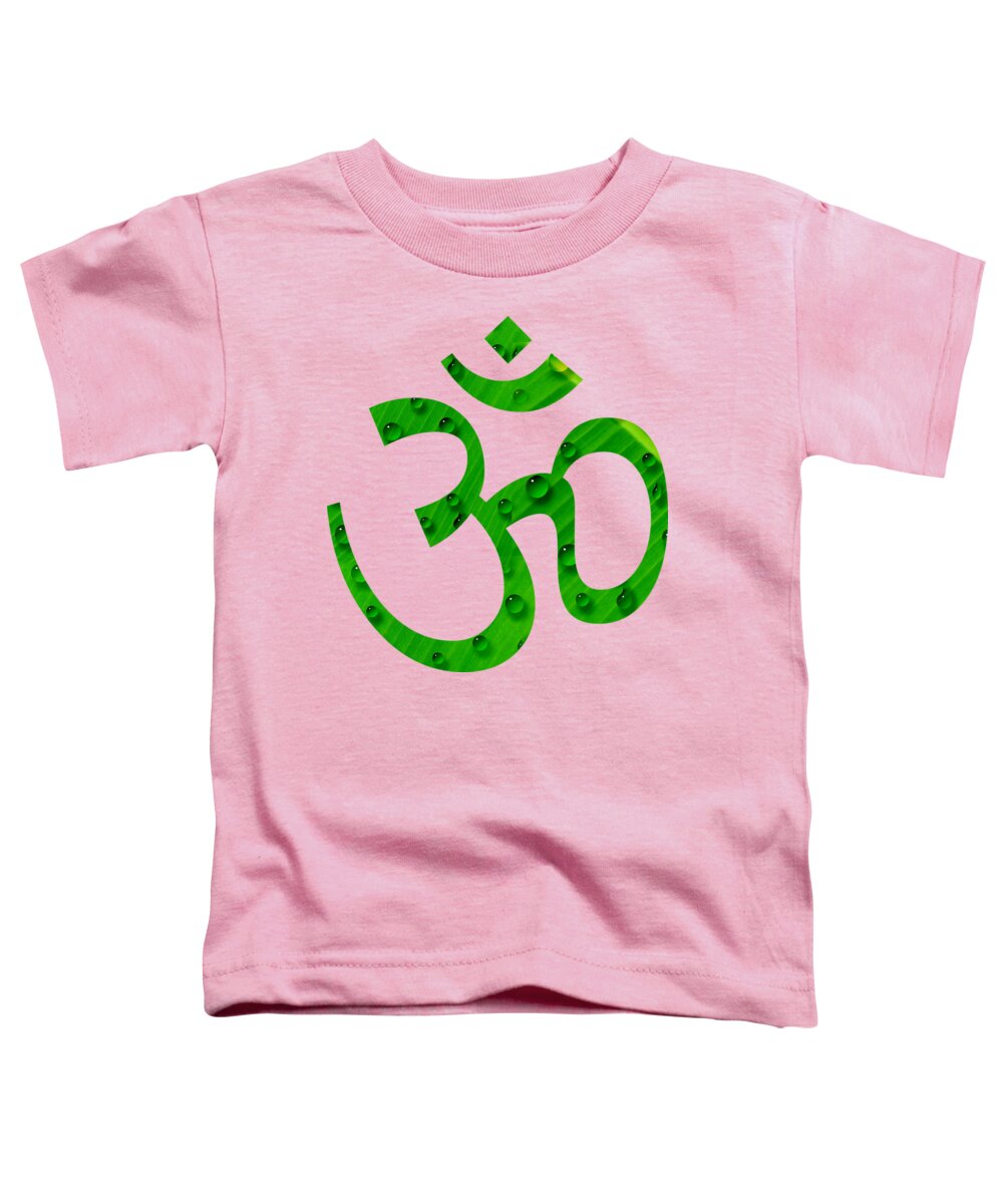 Om Symbol Toddler T-Shirt featuring the painting AUM Symbol digital painting by Georgeta Blanaru