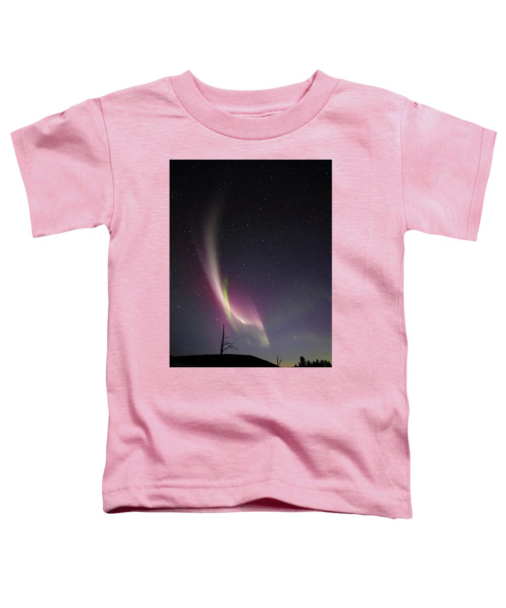 Aurora Toddler T-Shirt featuring the photograph auroral Phenomonen known as Steve, 5 by Jean Clark
