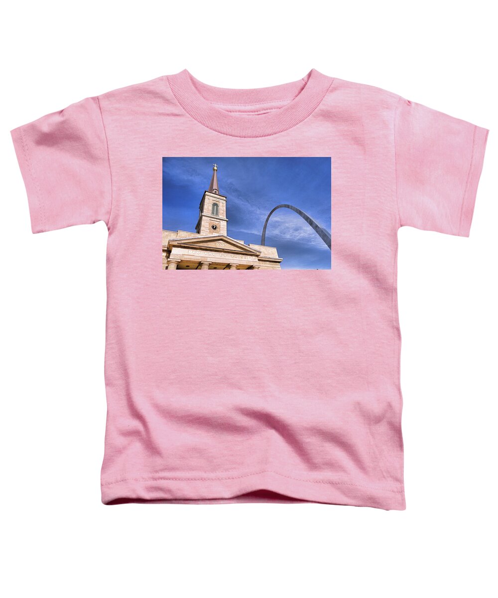 Basilica Toddler T-Shirt featuring the photograph Basilica of St Louis Study 2 by Robert Meyers-Lussier