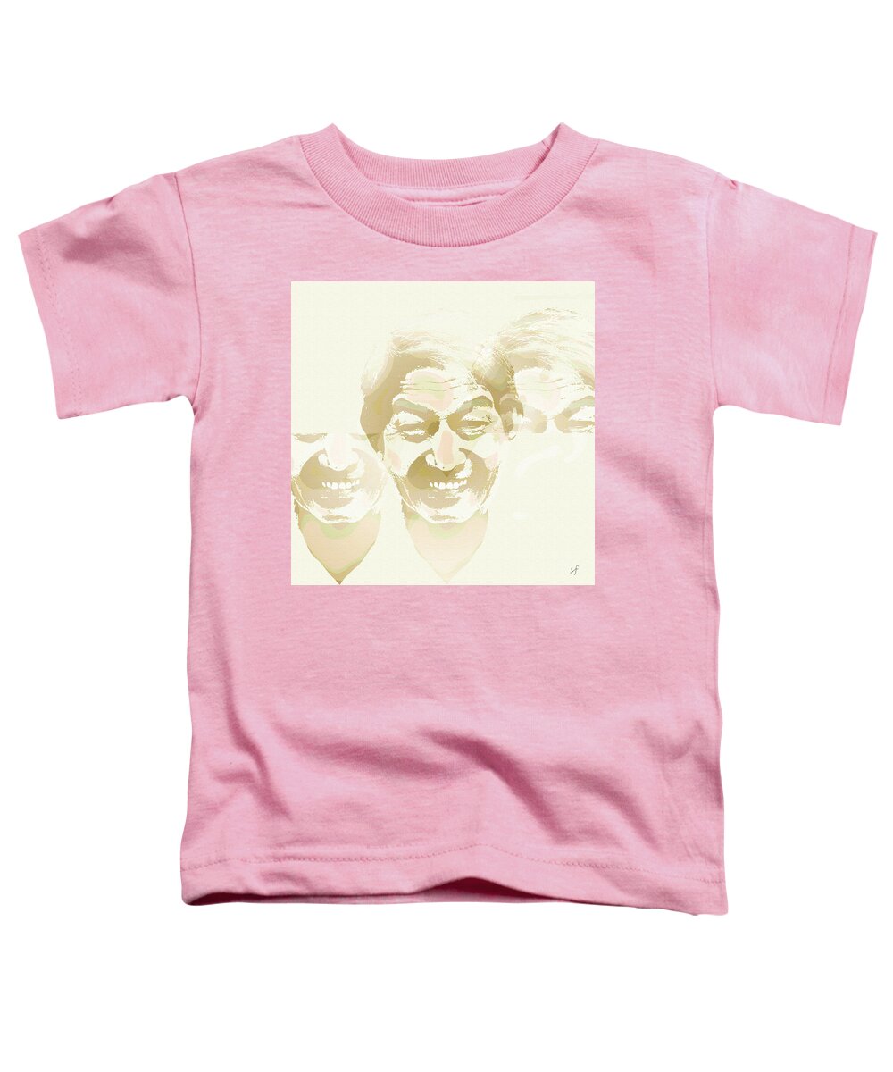Surreal Toddler T-Shirt featuring the mixed media Beside Himself by Shelli Fitzpatrick