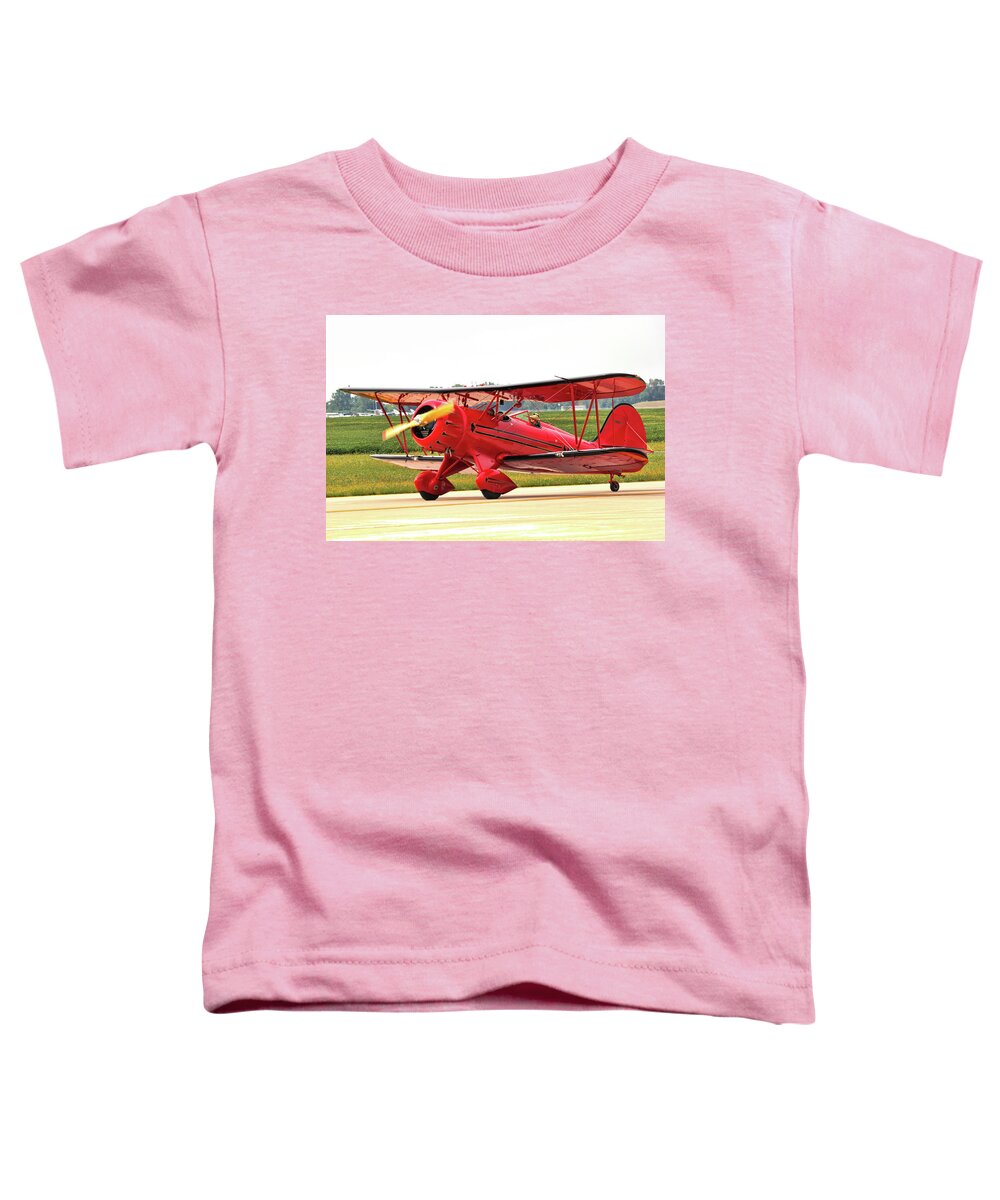 Airplane Toddler T-Shirt featuring the photograph BI Wing Plane by Pat Cook