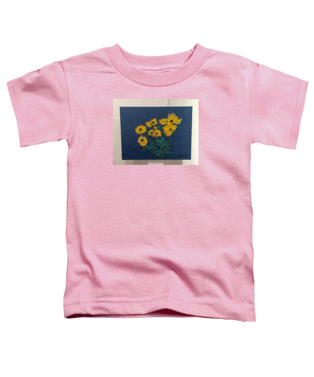 Blackeyed Susans Toddler T-Shirt featuring the painting Blackeyed Susans by Kenlynn Schroeder