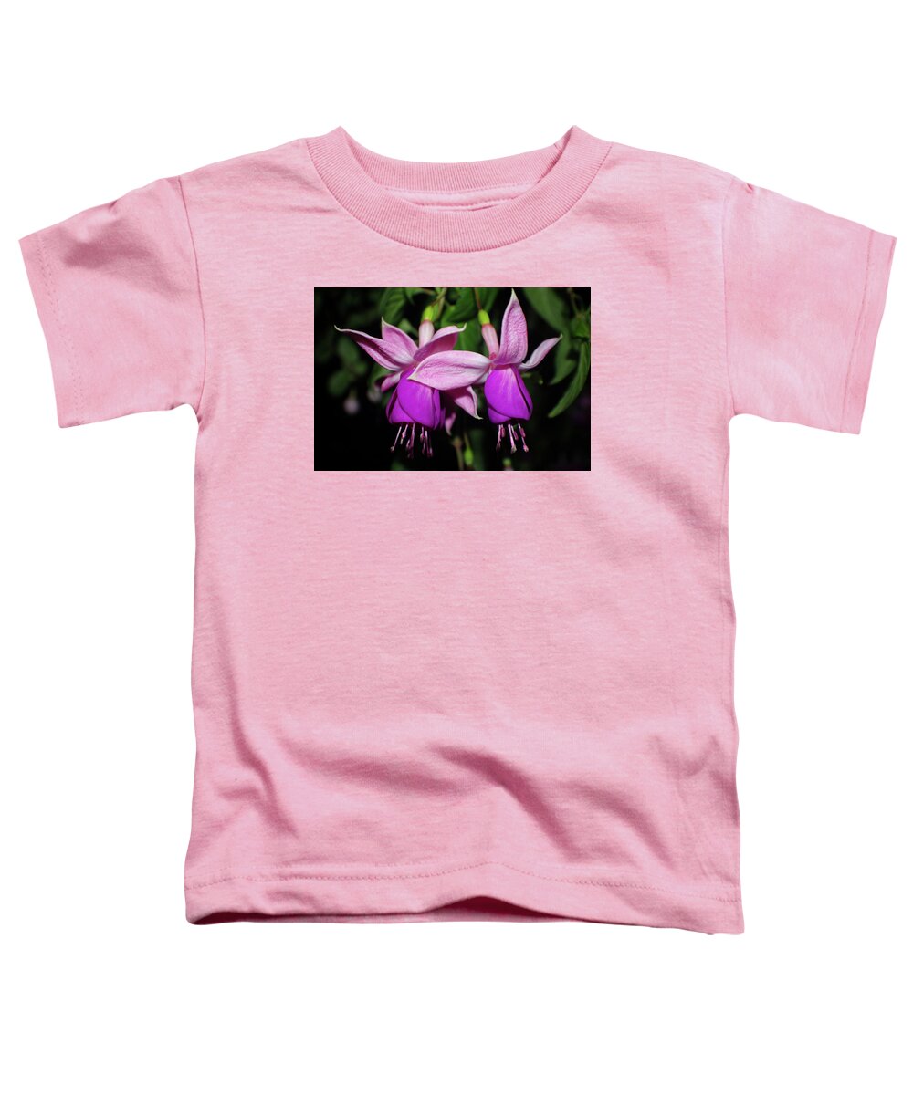 Adria Trail Toddler T-Shirt featuring the photograph Bright Fuchsias by Adria Trail