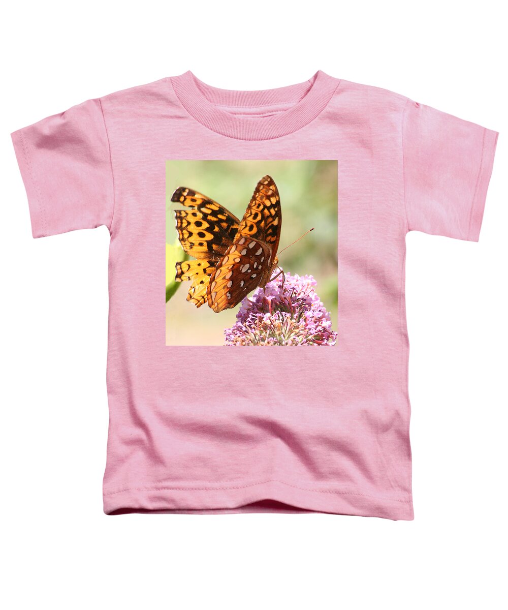  Toddler T-Shirt featuring the photograph Butter Fly Thrown Looking Right by Curtis J Neeley Jr