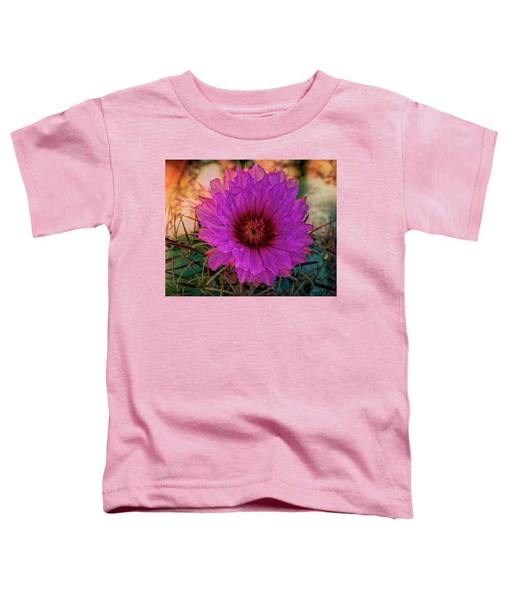 Cactus Flower Toddler T-Shirt featuring the photograph Cactus Flower h1805 by Mark Myhaver
