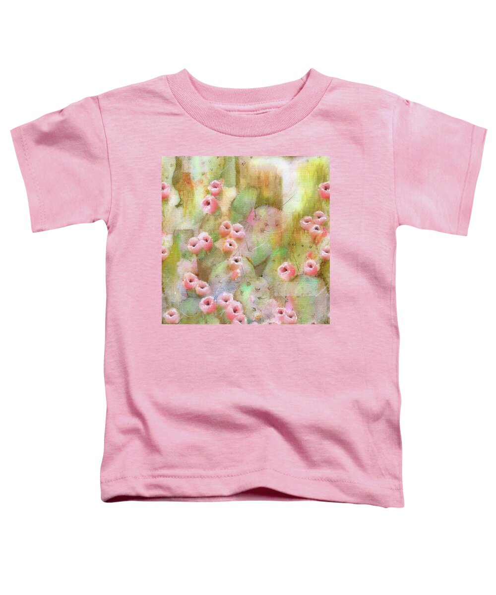 Cactus Toddler T-Shirt featuring the mixed media Cactus Rose by Sand And Chi