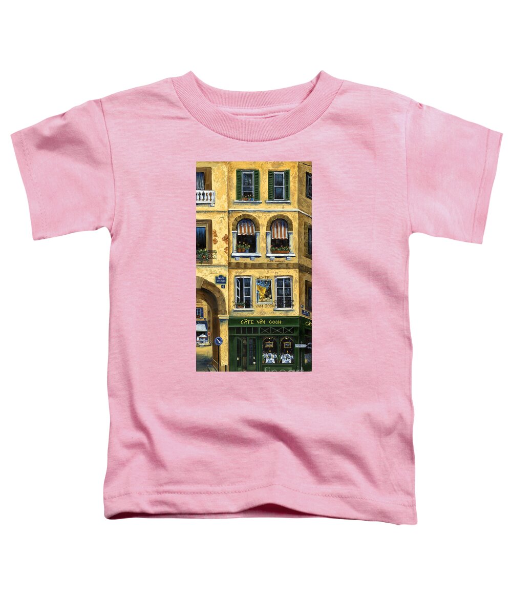 Europe Toddler T-Shirt featuring the painting Cafe Van Gogh Paris by Marilyn Dunlap