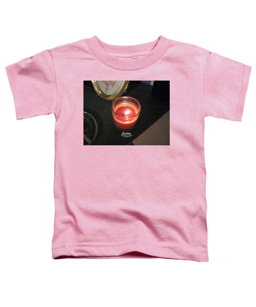 Art Toddler T-Shirt featuring the photograph Candle Inspired #1173-1 by Barbara Tristan