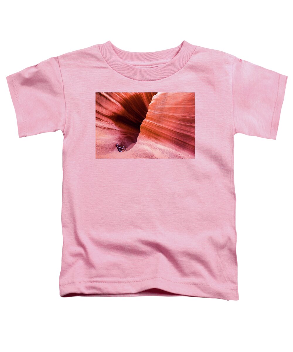 Rattlesnake Canyon Toddler T-Shirt featuring the photograph Canyon Ladder by Stephen Holst