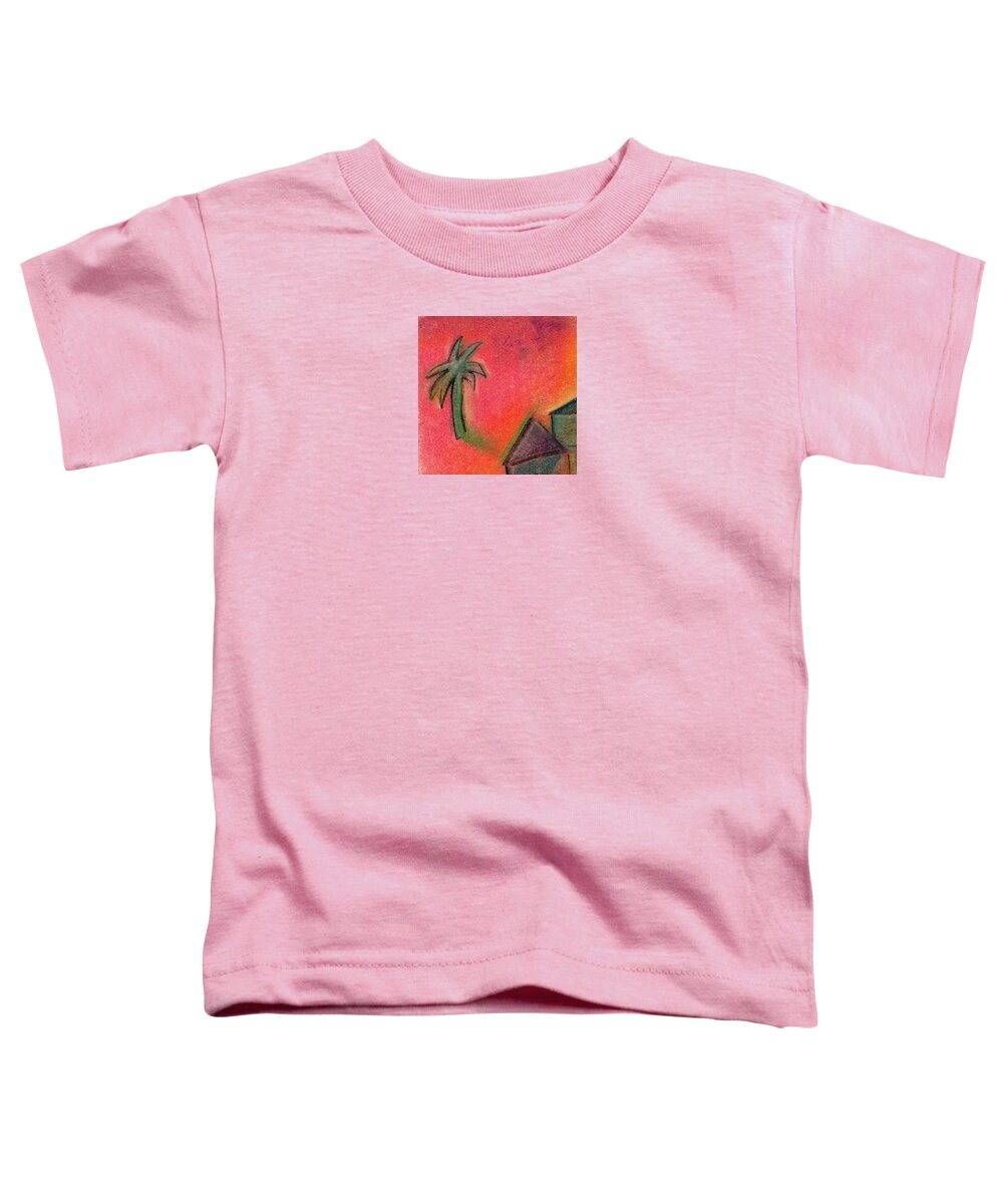 Island Toddler T-Shirt featuring the pastel Island Life by Valerie Reeves