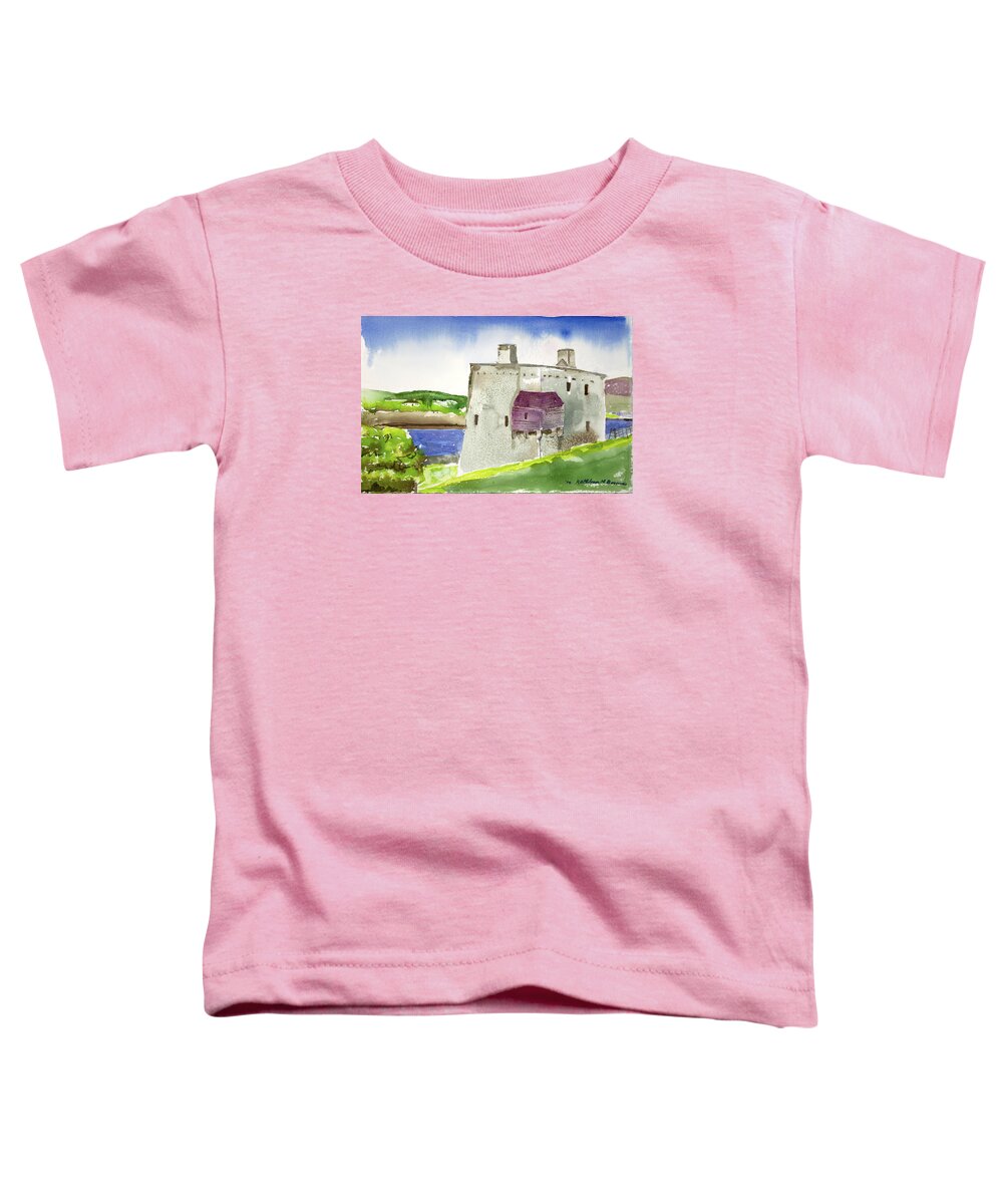  Toddler T-Shirt featuring the painting Castle From the Hill by Kathleen Barnes
