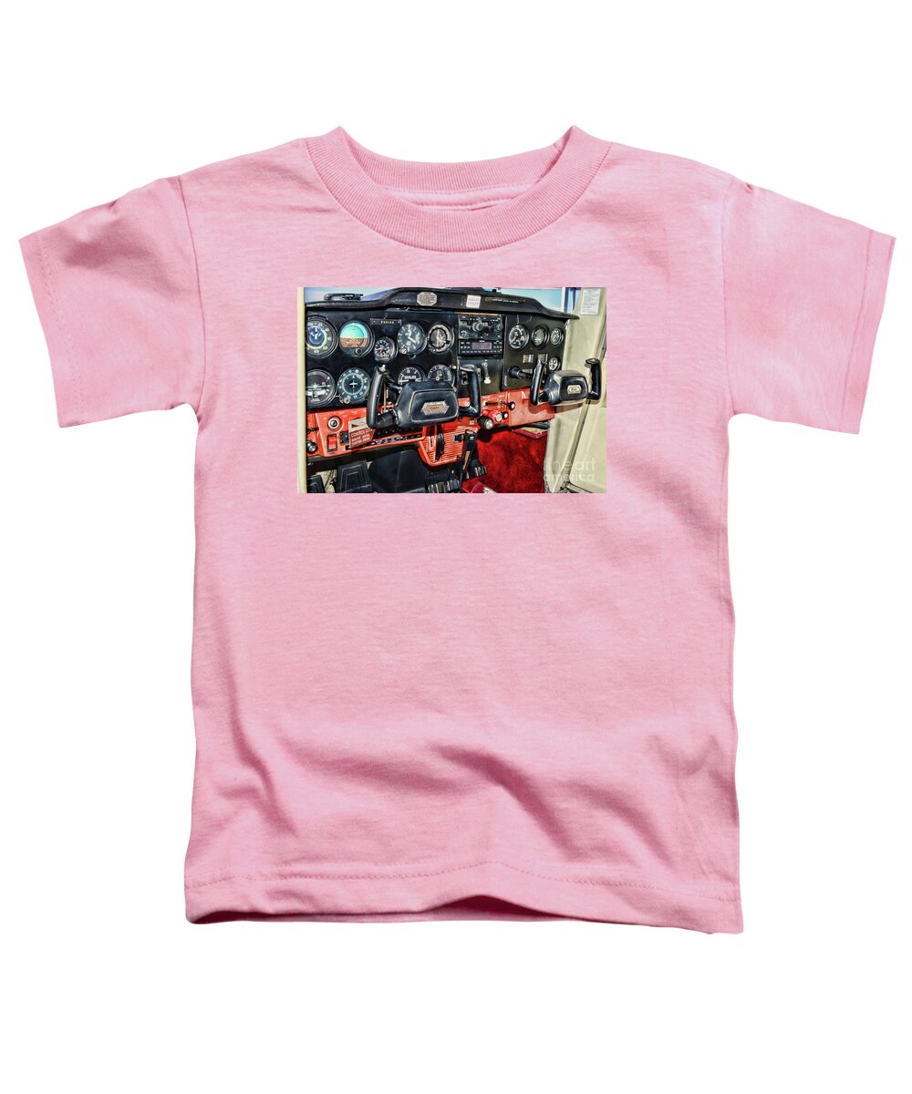 Paul Ward Toddler T-Shirt featuring the photograph Cessna Cockpit by Paul Ward