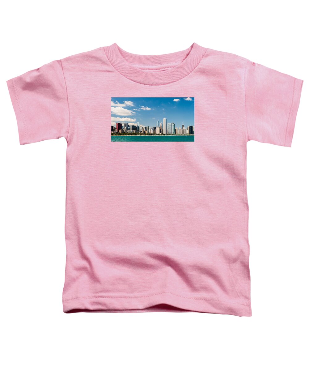 Landscape Toddler T-Shirt featuring the photograph Chicago Skyline by Charles McCleanon