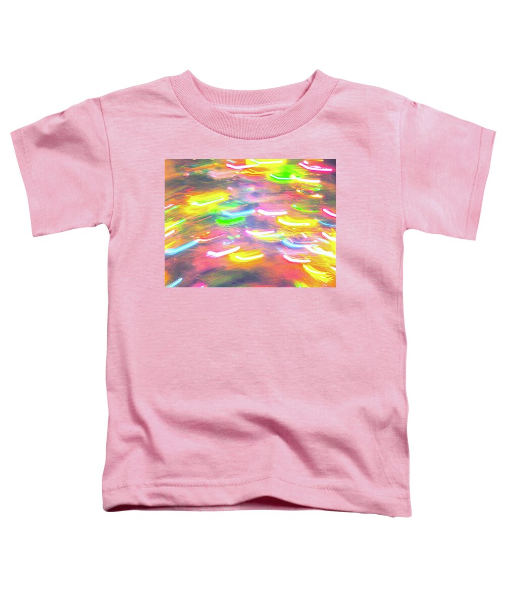 Color Abstract Toddler T-Shirt featuring the photograph Christmas Lights 25 by George Ramos