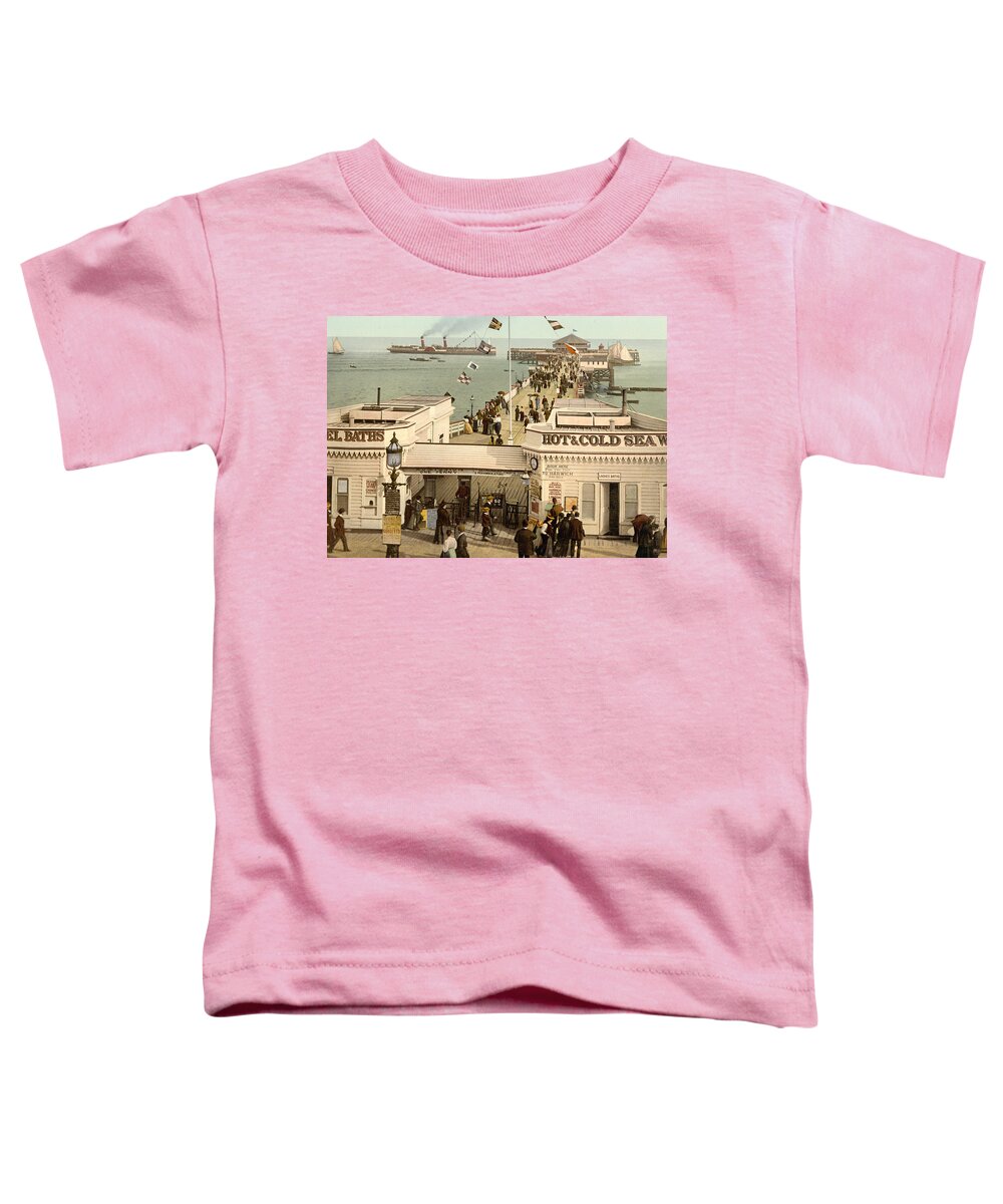clacton-on-sea Toddler T-Shirt featuring the photograph Clacton-on-Sea - England - Pier by International Images