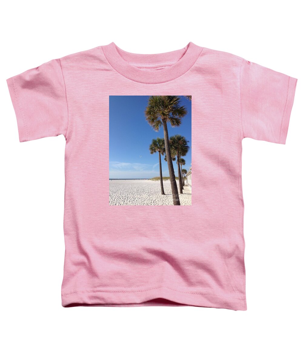 Beach Toddler T-Shirt featuring the photograph Clearwater Palms by Barbara Von Pagel
