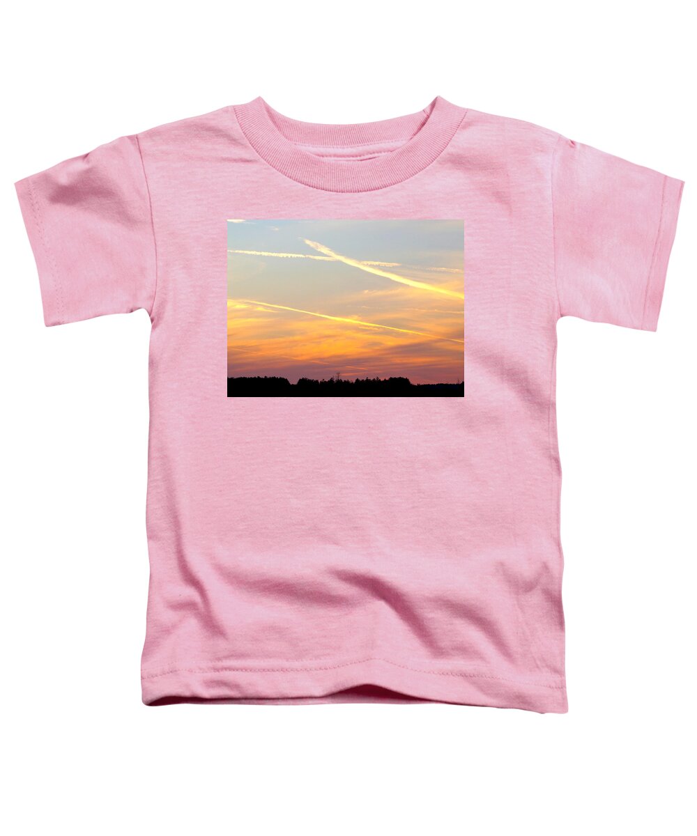 Sunset Toddler T-Shirt featuring the photograph Chemical Sunset by Julie Pappas