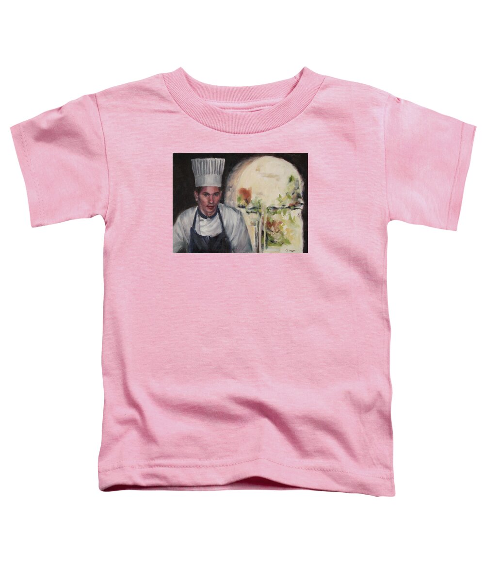 Chef Toddler T-Shirt featuring the painting Cook's Passage by Connie Schaertl