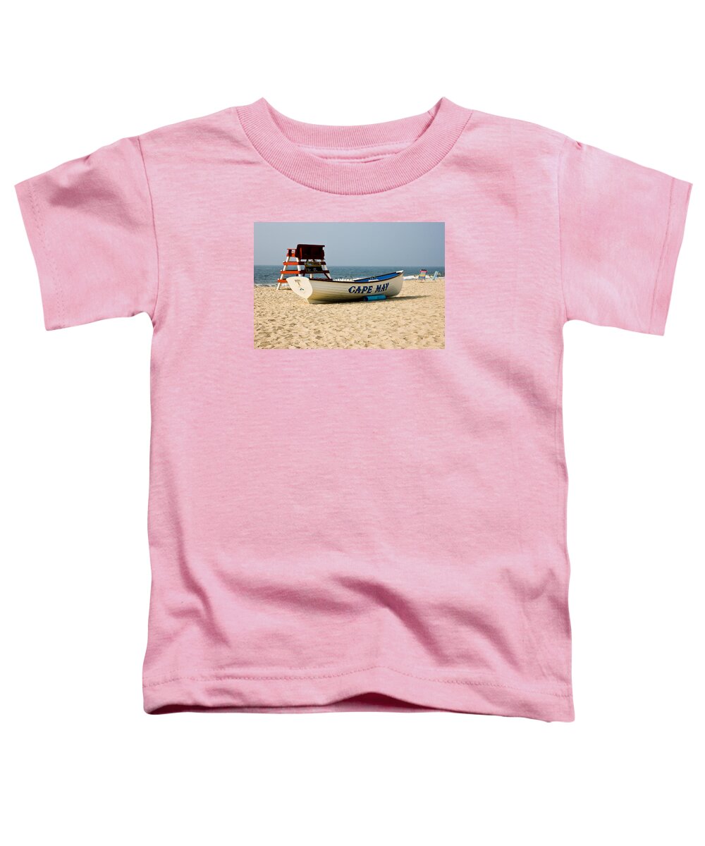 Beach Toddler T-Shirt featuring the photograph Cool Cape May Beach by Louis Dallara