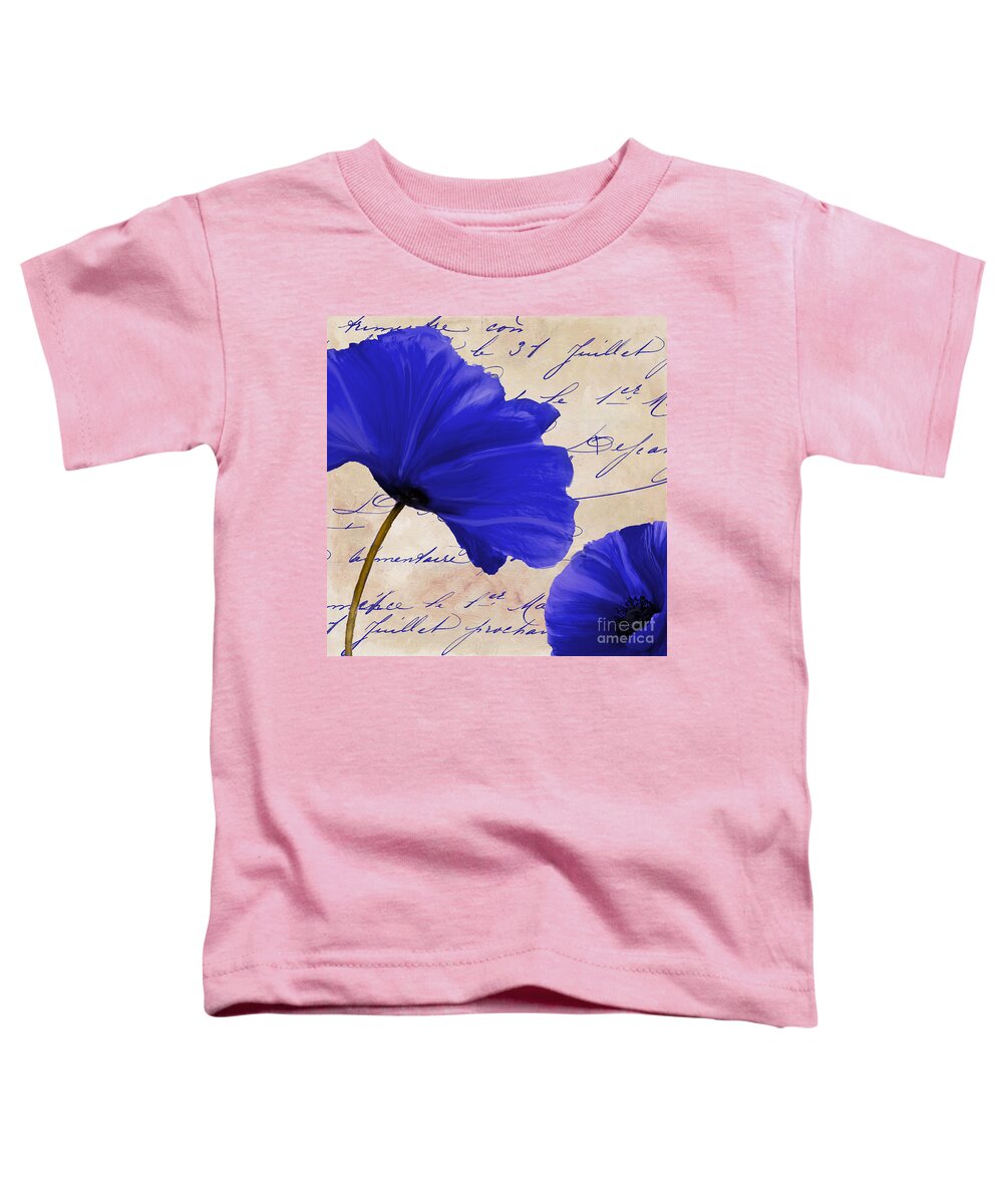 Blue Poppies Toddler T-Shirt featuring the painting Coquelicots Bleue II by Mindy Sommers