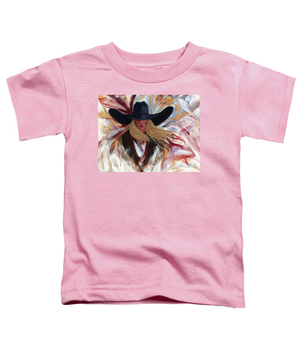 Colorful Cowboy Painting. Toddler T-Shirt featuring the painting Cowgirl Colors by Lance Headlee