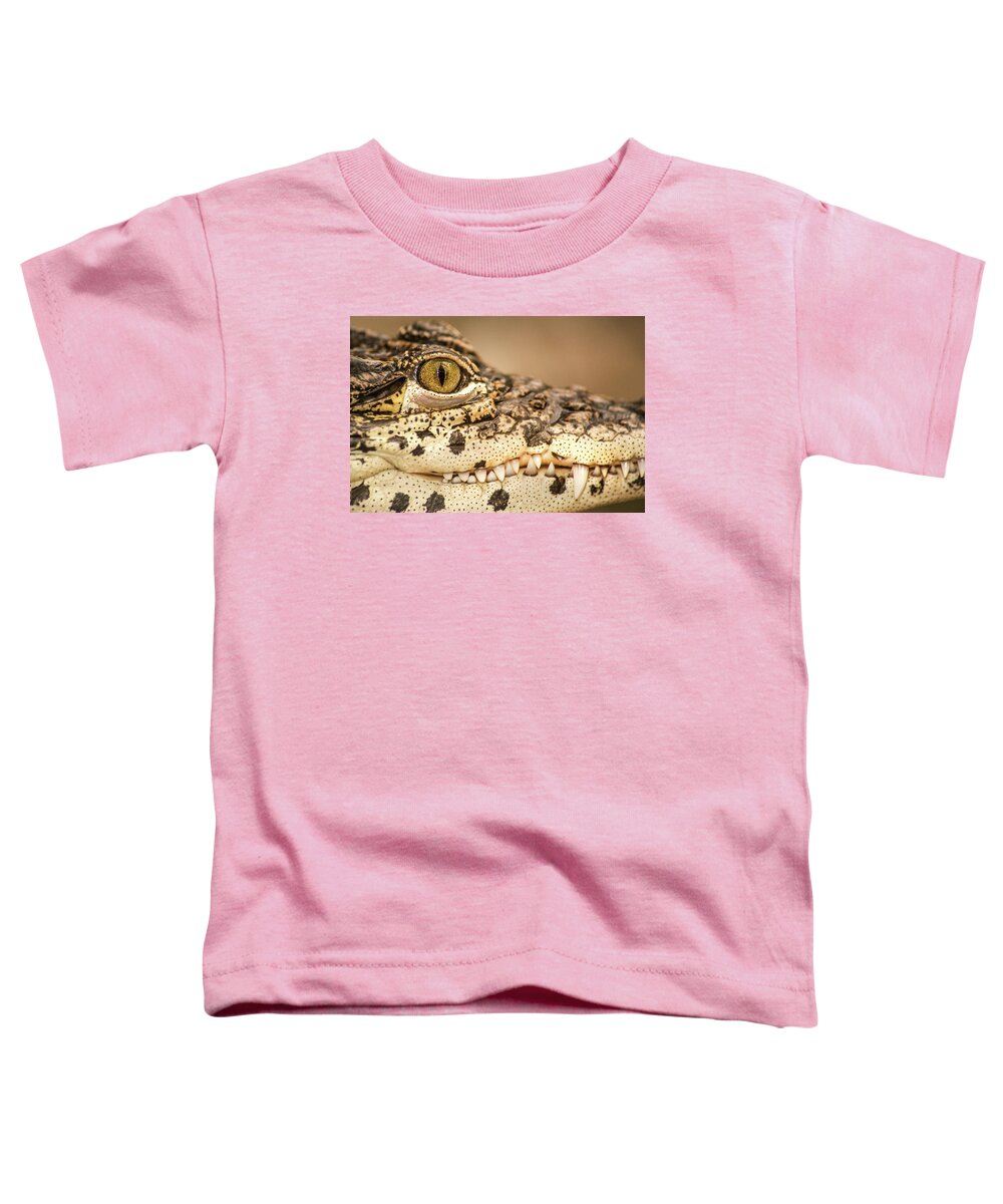 Animals Toddler T-Shirt featuring the photograph Cuban Croc Smile by Don Johnson