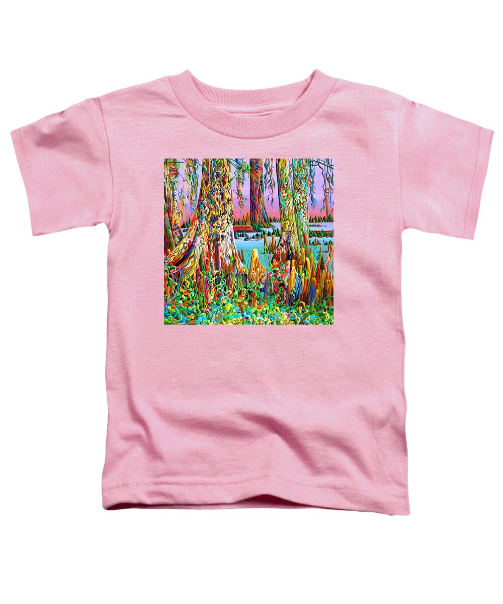Cypress Toddler T-Shirt featuring the painting Cypress Spirit Rising by Amy Ferrari